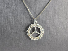 Load image into Gallery viewer, Womens Vintage Estate Sterling Silver Mercedes Pendant Necklace 4.5g E6706