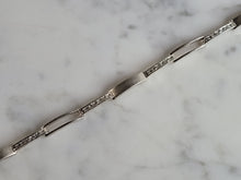 Load image into Gallery viewer, Womens Vintage Estate Sterling Silver CZ Bracelet 7.4g E6707