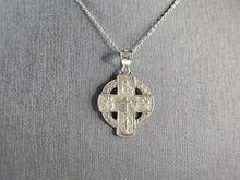 Load image into Gallery viewer, Vintage Estate Sterling Silver Religious 4 Way Cross Pendant Necklace 6.6g E6711