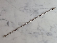 Load image into Gallery viewer, Womens Vintage Estate Sterling Silver Garnet CZ Bracelet 7.2g E6718