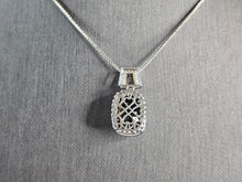 Load image into Gallery viewer, Womens Vintage Sterling Silver Smoky Quartz Pendant Necklace 7.2g E6721