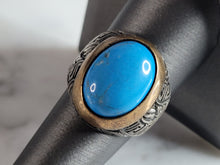 Load image into Gallery viewer, Womens Vintage Estate Sterling Silver Turquoise Ring 12.4g E6724