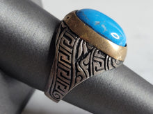 Load image into Gallery viewer, Womens Vintage Estate Sterling Silver Turquoise Ring 12.4g E6724
