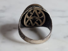 Load image into Gallery viewer, Womens Vintage Estate Sterling Silver Turquoise Ring 12.4g E6724