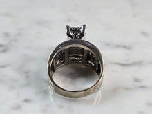 Load image into Gallery viewer, Womens Vintage Estate 10K White Gold Diamond Ring 9.0g, E6725
