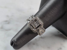 Load image into Gallery viewer, Womens Vintage Estate 10K White Gold Diamond Ring 7.1g, E6726
