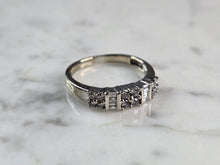Load image into Gallery viewer, Womens Vintage Estate 10K White Gold Diamond Ring 2.7g E6730