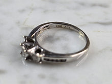 Load image into Gallery viewer, Womens Vintage Estate 10K White Gold Diamond Ring 2.5g E6731