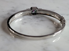 Load image into Gallery viewer, Womens Sterling Silver Modernist Opal Bangle Bracelet 18.3g E6734