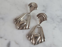 Load image into Gallery viewer, Womens Vintage Estate Sterling Silver Modernist Earrings 8.8g E6735