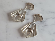 Load image into Gallery viewer, Womens Vintage Estate Sterling Silver Modernist Earrings 8.8g E6735