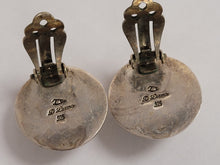 Load image into Gallery viewer, Womens Vintage D. Lerma Sterling Silver Southwestern Clip On Earrings 12.1g E6736