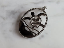 Load image into Gallery viewer, Womens Sterling Silver Blue Opal Sea Turtle Pendant 5.3g E6737
