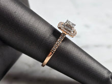 Load image into Gallery viewer, Womens Vintage Estate 14K Rose Gold Diamond Ring 2.6g E6738