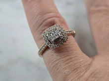 Load image into Gallery viewer, Womens Vintage Estate 14K Rose Gold Diamond Ring 2.6g E6738