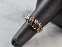 Load image into Gallery viewer, Womens Vintage Estate 14k Yellow Gold Ruby &amp; Diamond Ring 3.8g E6739