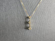 Load image into Gallery viewer, Womens Vintage Estate 14K Yellow Gold Hinged Diamond Pendant Necklace 1.7g E6743