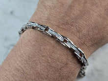 Load image into Gallery viewer, Womens Vintage Estate 14k White Gold Diamond Tennis Bracelet 18.9g E6746