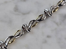 Load image into Gallery viewer, Womens Vintage Estate 10K Yellow &amp; White Gold Diamond Tennis Bracelet 8.2g E6747