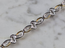 Load image into Gallery viewer, Womens Vintage Estate 10K Yellow &amp; White Gold Diamond Tennis Bracelet 8.2g E6747
