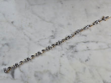 Load image into Gallery viewer, Womens Vintage Estate 10K Yellow &amp; White Gold Diamond Tennis Bracelet 8.2g E6747