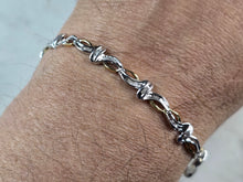 Load image into Gallery viewer, Womens Vintage Estate 10K Yellow &amp; White Gold Diamond Tennis Bracelet 8.2g E6747
