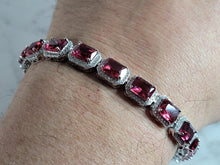 Load image into Gallery viewer, Womens Estate Sterling Silver Rose Quartz Colored Bracelet 20.8g E6752