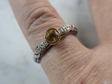 Load image into Gallery viewer, Womens Estate Sterling Silver Modernist Citrine Colored Ring 3.3g E6756