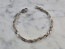 Load image into Gallery viewer, Womens Vintage Estate Twisted Sterling Silver Bracelet 4.2g E6760
