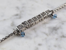 Load image into Gallery viewer, Womens Vintage Estate Sterling Silver EXPLORE Bracelet 11.1g E6761
