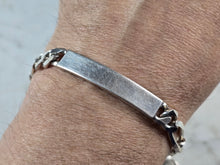 Load image into Gallery viewer, Mens Vintage Estate Sterling Silver ID Bracelet 24.5g E6762