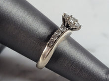 Load image into Gallery viewer, Womens Vintage Estate 14K White Gold Modernist Diamond Ring, 4.3g E6763