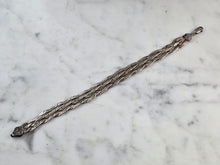 Load image into Gallery viewer, Vintage Estate Sterling Silver Braided Italian Herringbone Bracelet 6.9g E6764