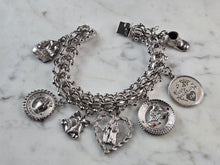 Load image into Gallery viewer, Womens Vintage Estate Sterling Silver Charm Bracelet 57.6g E6767