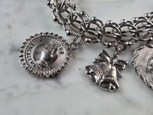 Load image into Gallery viewer, Womens Vintage Estate Sterling Silver Charm Bracelet 57.6g E6767