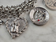 Load image into Gallery viewer, Womens Vintage Estate Sterling Silver Charm Bracelet 57.6g E6767