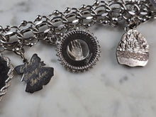 Load image into Gallery viewer, Womens Vintage Estate Sterling Silver Charm Bracelet 57.6g E6767