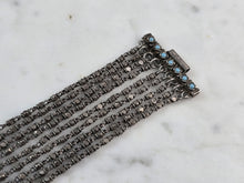 Load image into Gallery viewer, Womens Vintage Estate Coin Silver ? Turquoise Southwestern Bracelet 28.2g E6770