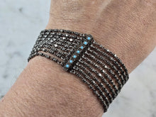 Load image into Gallery viewer, Womens Vintage Estate Coin Silver ? Turquoise Southwestern Bracelet 28.2g E6770
