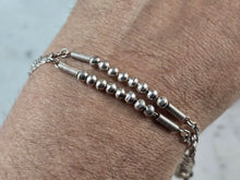 Load image into Gallery viewer, Womens Vintage Estate Sterling Silver Modernist Bracelet 7.3g E6772