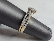 Load image into Gallery viewer, Womens Vintage Estate 14K Yellow Gold Diamond Ring Set, 4.2g E6773