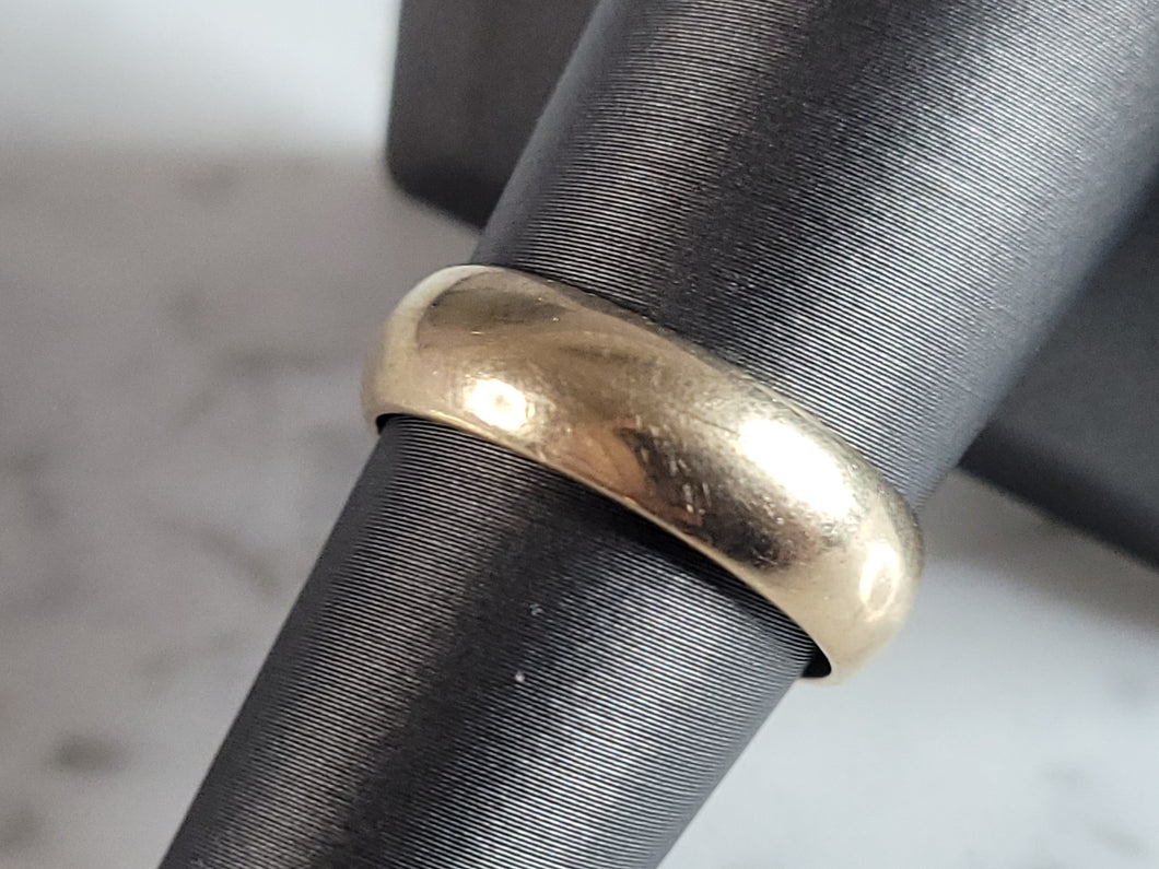 Mens Vintage Estate 14K Yellow Gold Wedding Band Ring 6.0g E6777