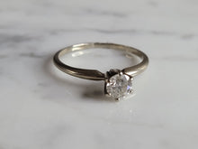 Load image into Gallery viewer, Womens Vintage Estate 14k White Gold Diamond Engagement Ring 1.8g #E6778