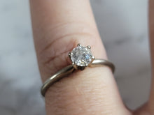 Load image into Gallery viewer, Womens Vintage Estate 14k White Gold Diamond Engagement Ring 1.8g #E6778