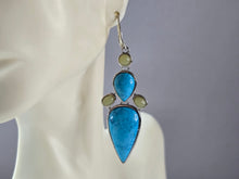 Load image into Gallery viewer, Womens Vintage Estate Sterling Silver Turquoise Earrings 16.8g E6780