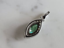 Load image into Gallery viewer, Womens Estate Sterling Silver Modernist CZ Pendant 1.7g E6783