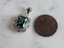 Load image into Gallery viewer, Womens Estate Sterling Silver Modernist CZ Pendant 2.7g E6785