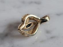 Load image into Gallery viewer, Womens Vintage Estate 10K Gold Spinel Diamond Pendant 2.6g E6787