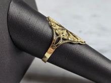 Load image into Gallery viewer, Womens 10K Yellow Gold Modernist Filigree Ring 2.0g E6790