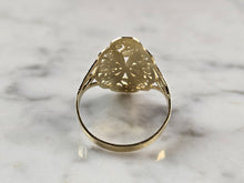 Load image into Gallery viewer, Womens 10K Yellow Gold Modernist Filigree Ring 2.0g E6790